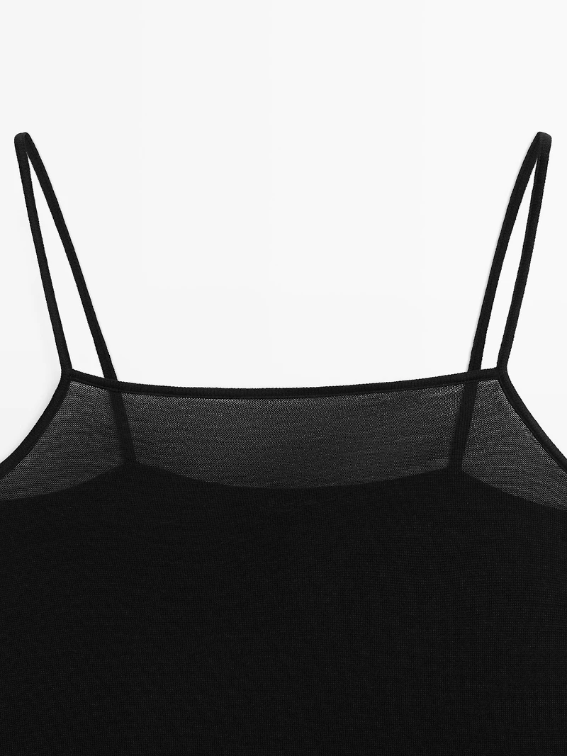 Camisole top with lace detail