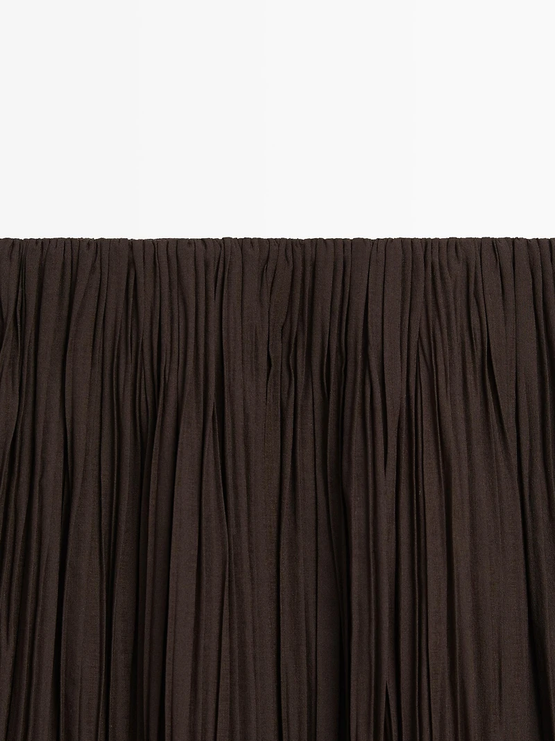 Pleated midi skirt