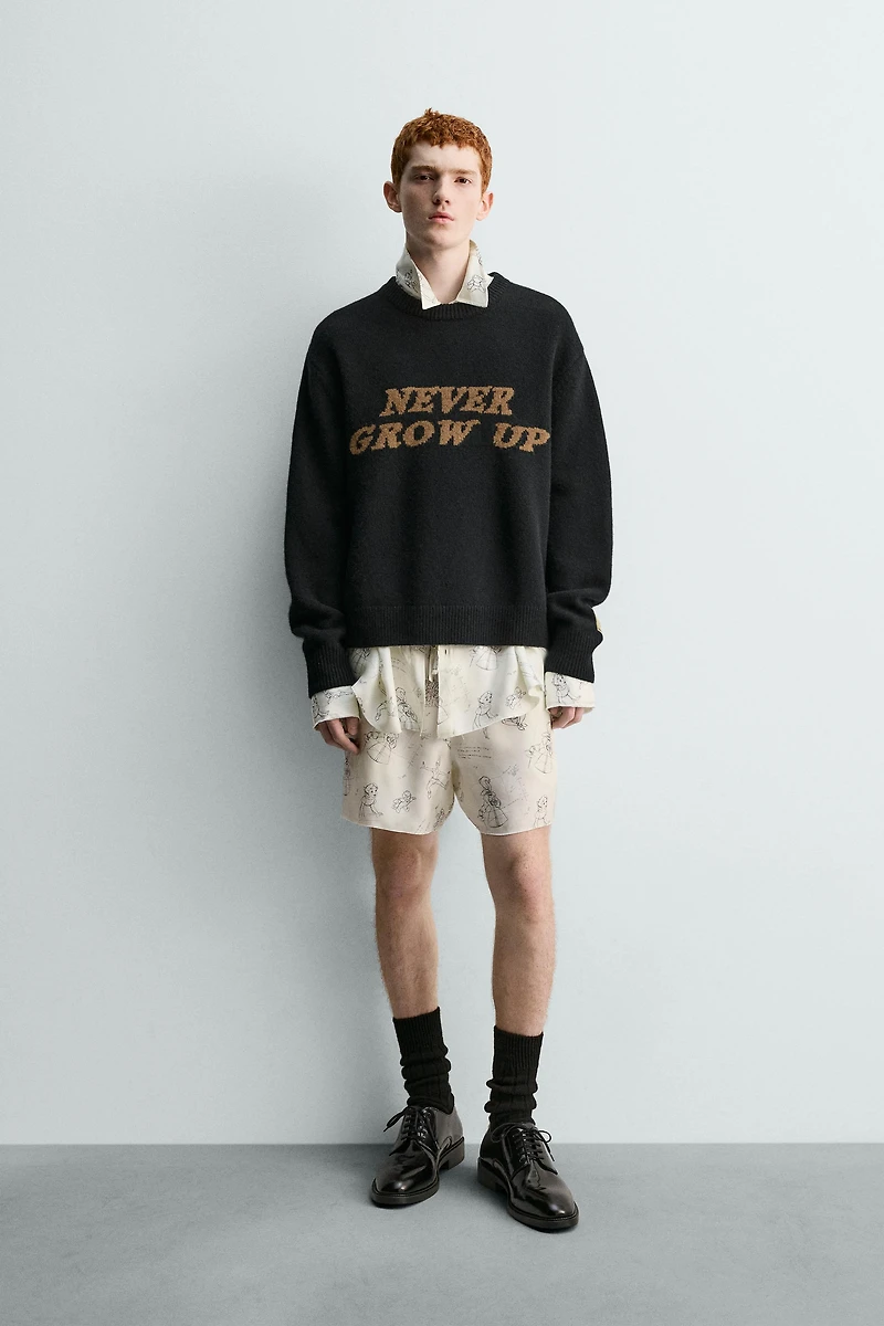 SHORT EN SOIE - VISCOSE PERSONNAGES PETER PAN HARRY LAMBERT FOR ZARA