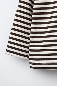 EMBROIDERED STRIPED T-SHIRT
