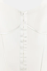 SATIN TRIM BUSTIER TOP