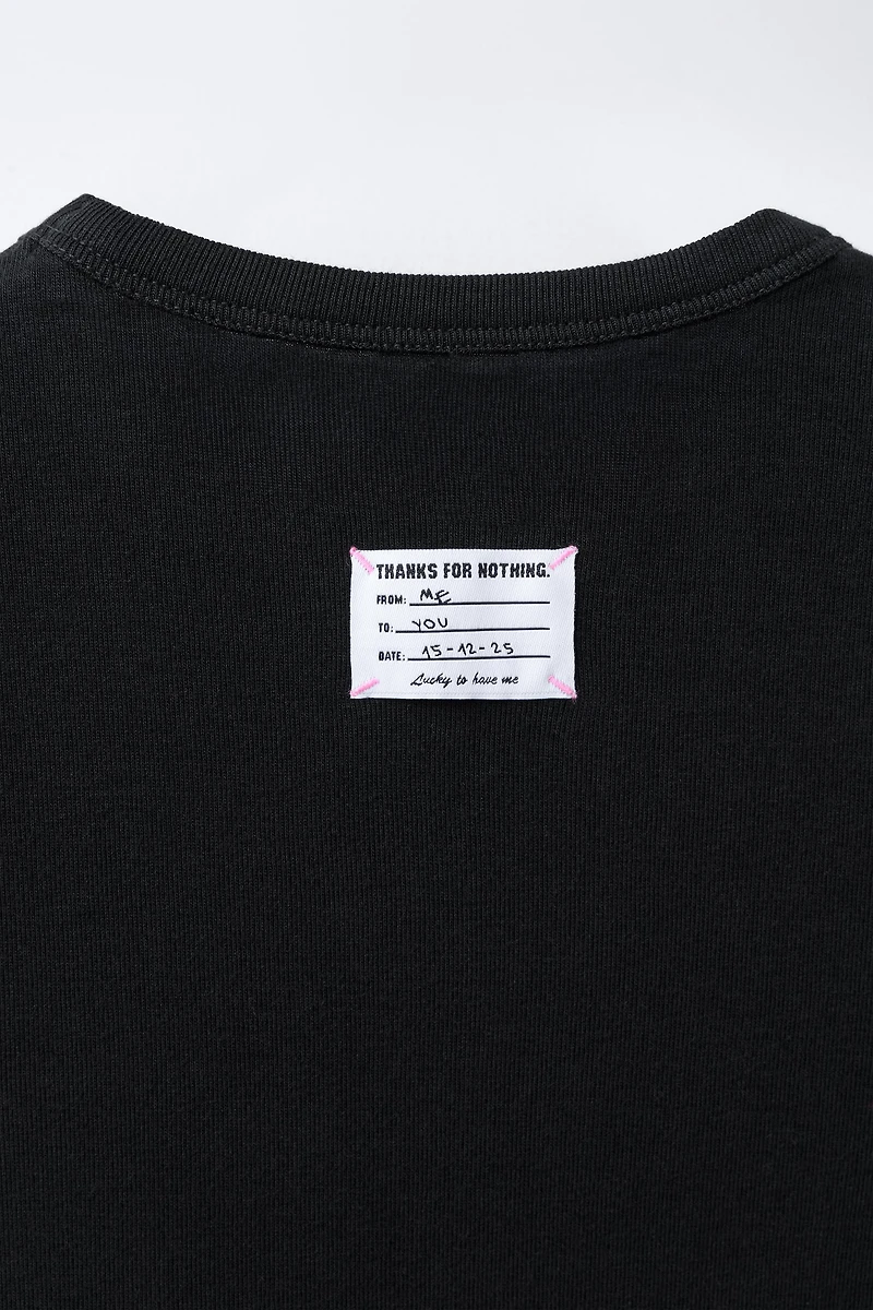 TEXT PRINT T-SHIRT