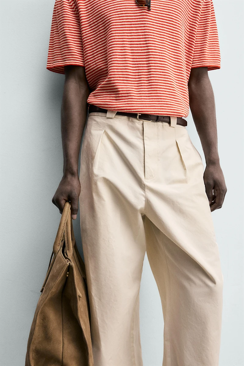 COTTON - LYOCELL STRAIGHT FIT PANTS