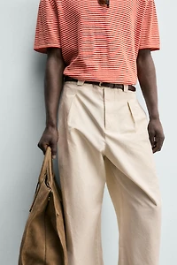 COTTON - LYOCELL STRAIGHT FIT PANTS