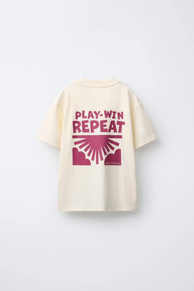 T-SHIRT UNI PIÈCE APPLIQUÉE