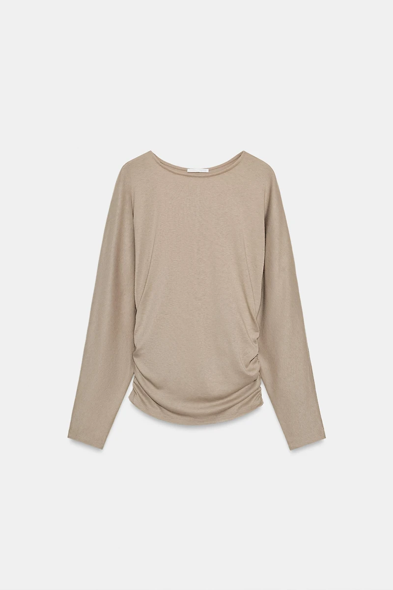 T-SHIRT DRAPÉ LATÉRAL