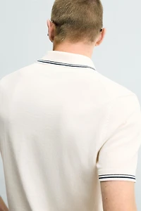 REGULAR FIT CONTRAST KNIT POLO