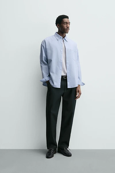 PANTALON STRUCTURÉ À PLIS