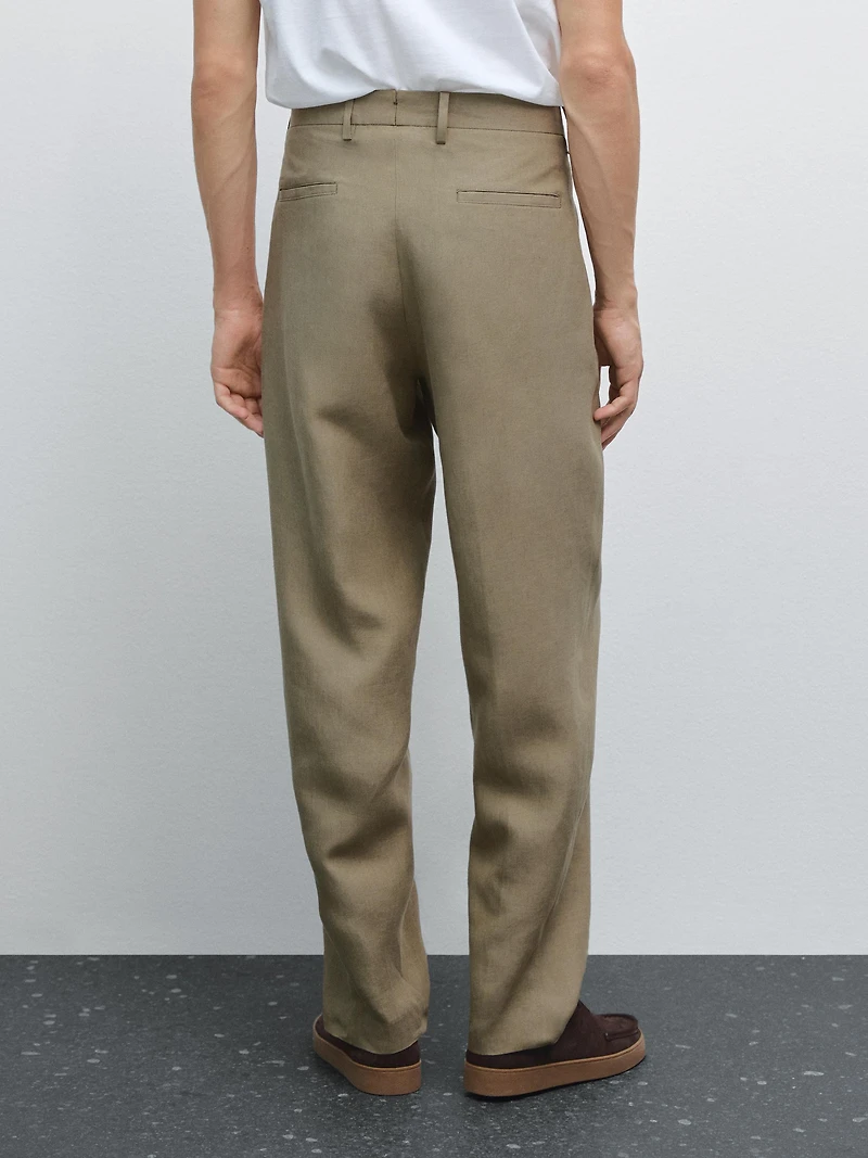 Linen suit trousers