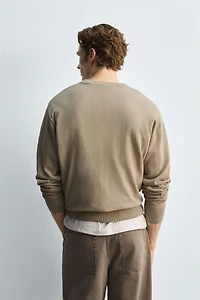 COTTON-RAMIE CARDIGAN
