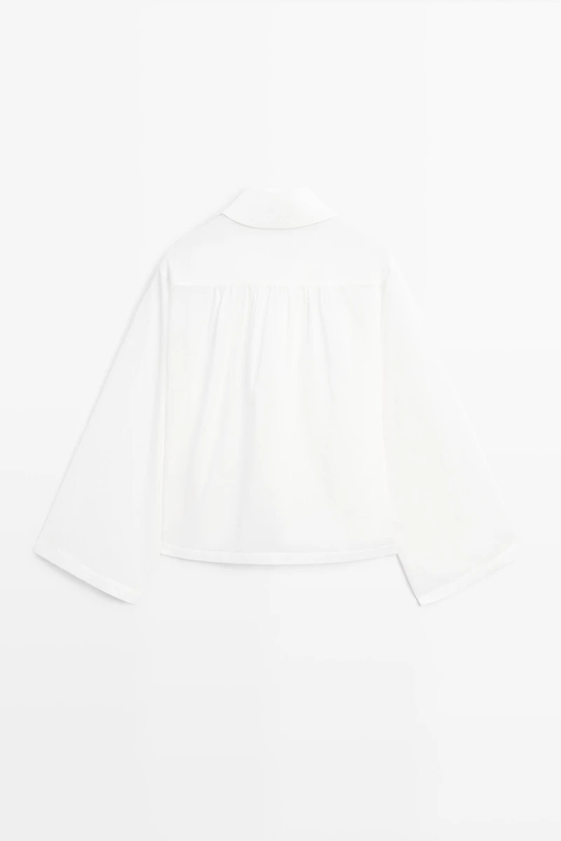100% cotton shirt with fastening detail