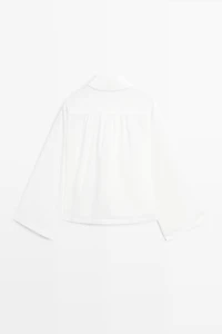 100% cotton shirt with fastening detail