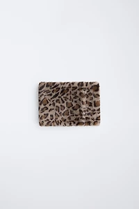 COL EFFET FOURRURE ANIMAL PRINT