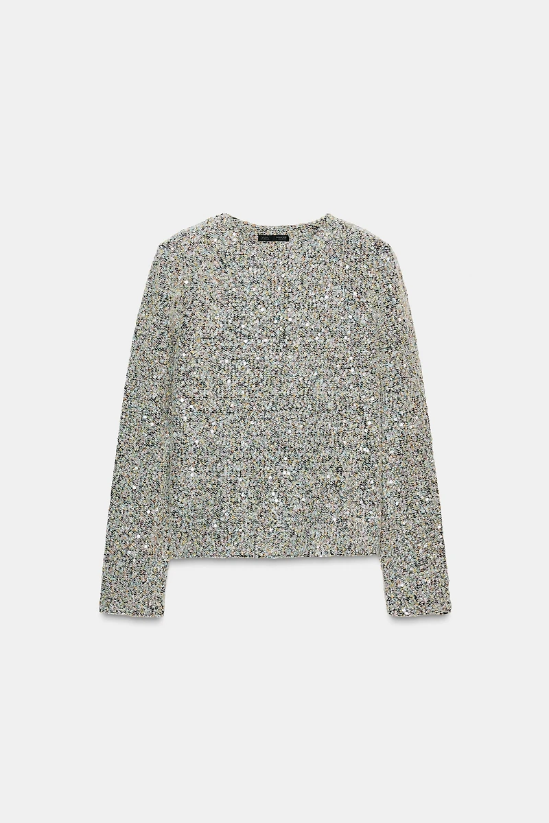 LONG SLEEVE SEQUIN TOP