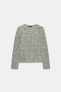 LONG SLEEVE SEQUIN TOP