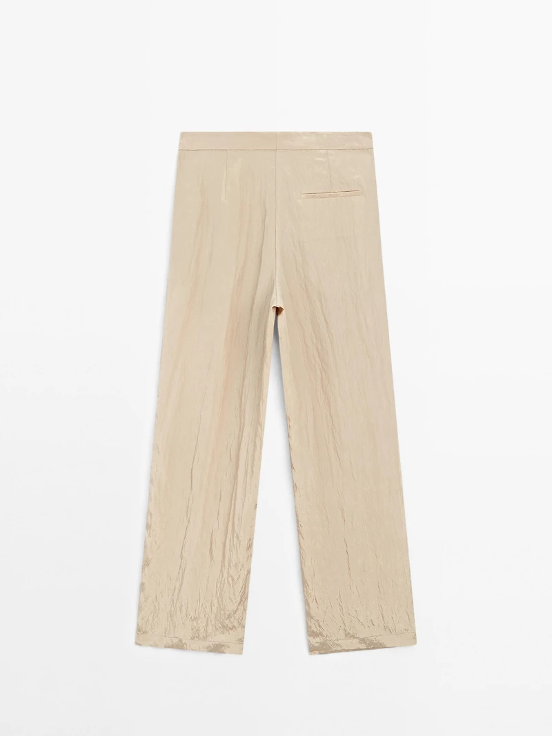 Pantalon satiné texturé