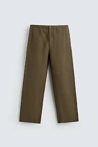 100% LINEN RELAXED FIT PANTS