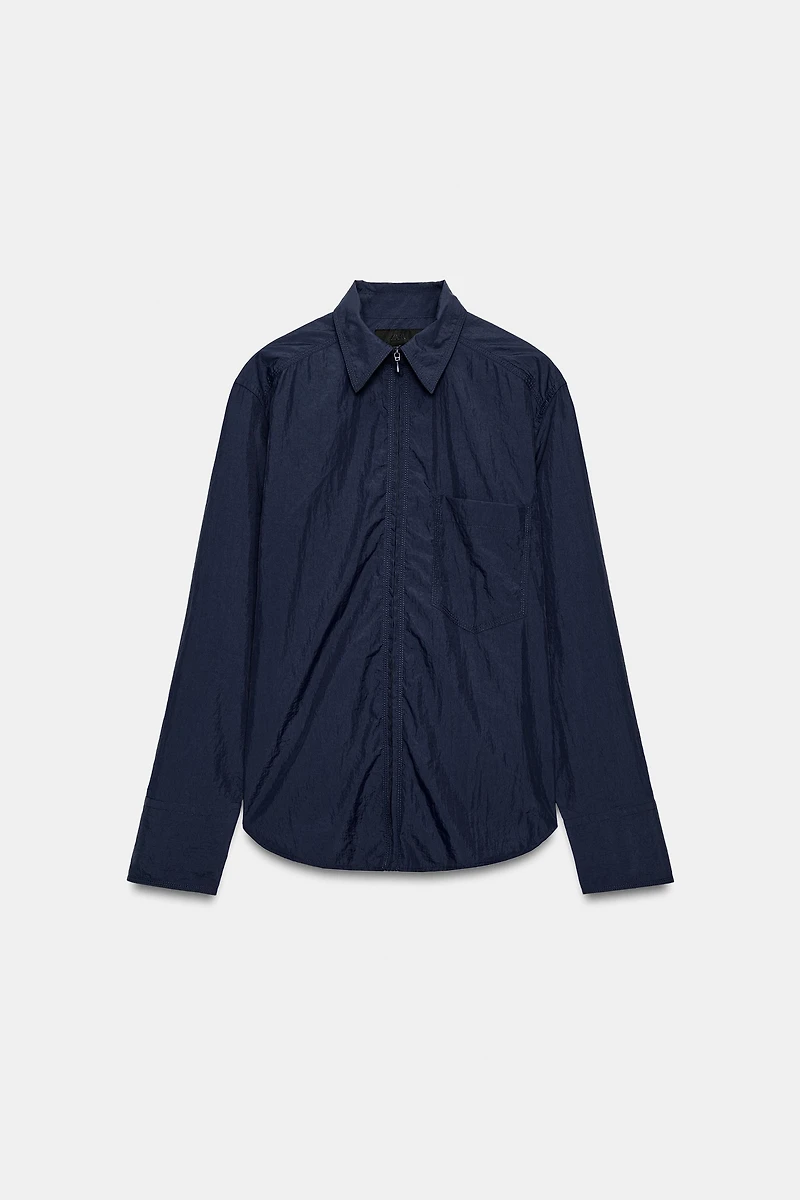 TECHNICAL FABRIC ZIP SHIRT