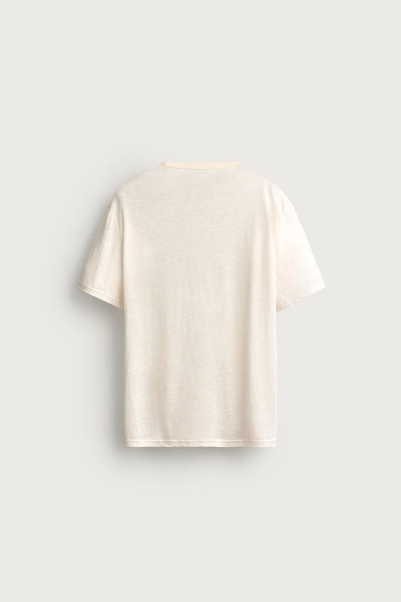 RELAXED FIT 100% LINEN T-SHIRT