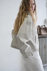 VESTE CHEVRON EFFET DÉLAVÉ