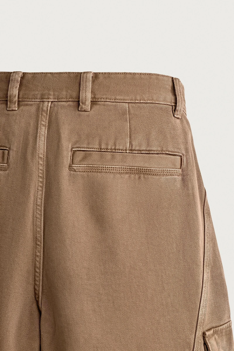 ABSTRACT PRINT RELAXED FIT CARGO SHORTS