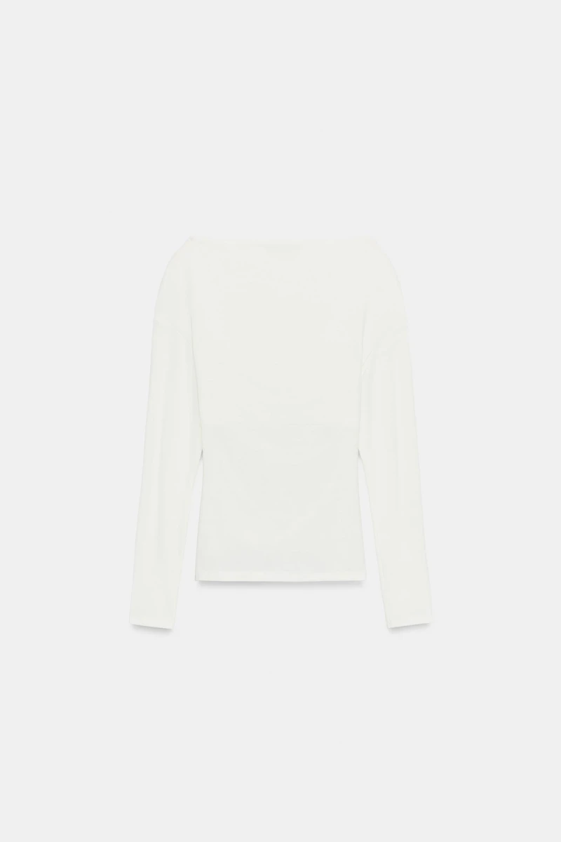 TOP DRAPÉ DÉCOLLETÉ CACHE-CŒUR
