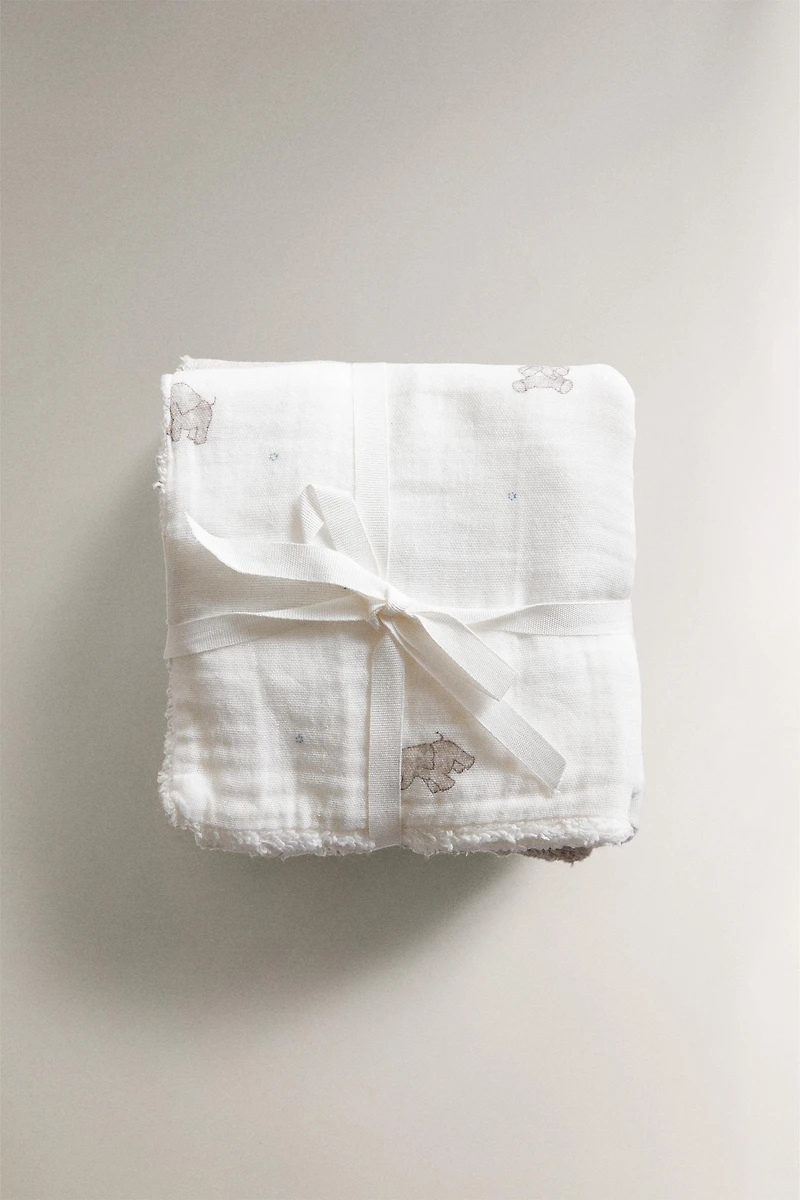 CHILDREN'S MINI ELEPHANT TOWEL (SET OF 3)