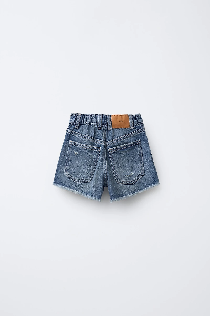 BERMUDA EN DENIM DÉCHIR