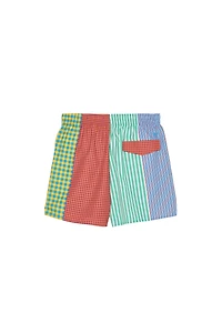 PATCHWORK SWIM TRUNKS