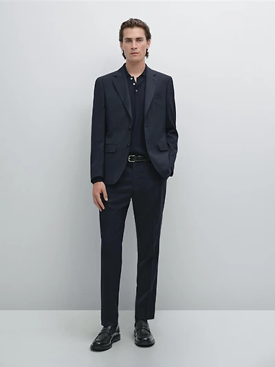 Houndstooth suit blazer