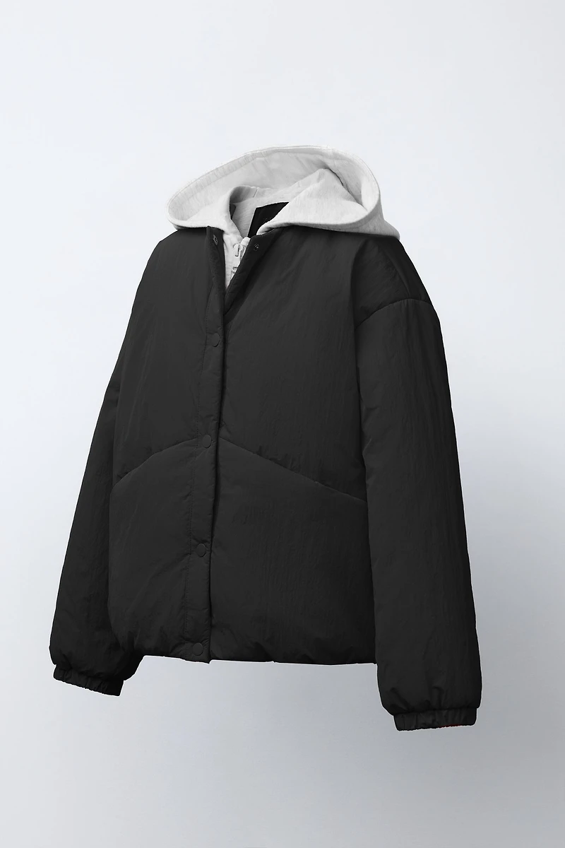 HOODED QUILTED JACKET