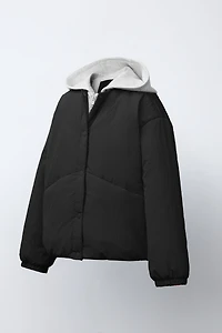 HOODED QUILTED JACKET