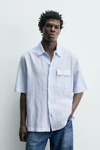 TEXTURED PLAID SHIRT