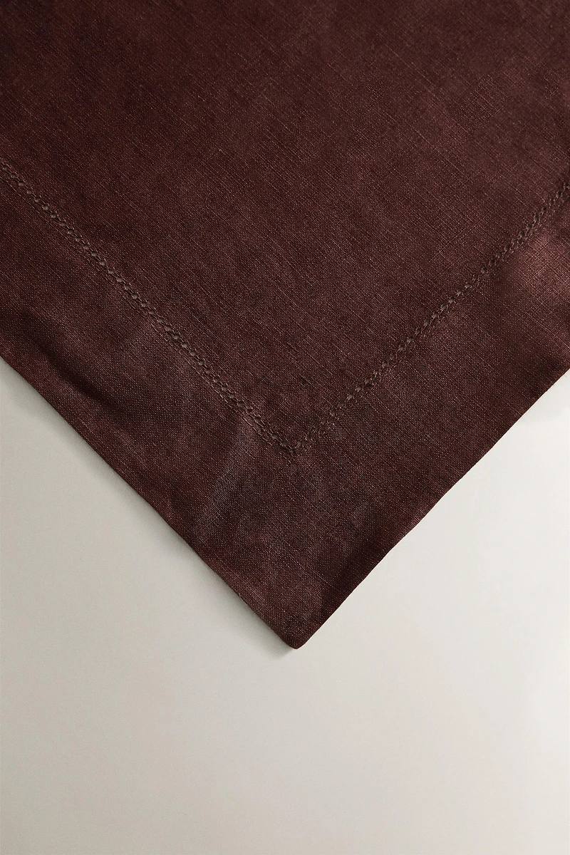 NAPPE LIN BRODERIE FLORALE