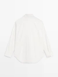 Chemisier plastron 100 % coton