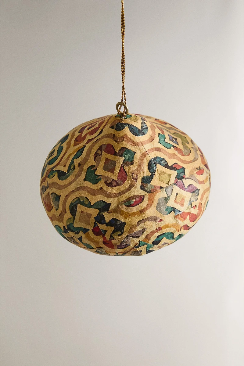 DIAMOND PRINT CHRISTMAS TREE ORNAMENT