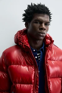 100% FEATHER WATER REPELLENT PUFFER JACKET