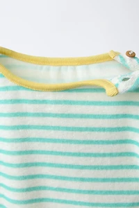 STRIPED TOWEL EFFECT BODYSUIT