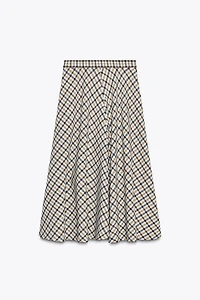 PLAID CAPE SKIRT ZW COLLECTION