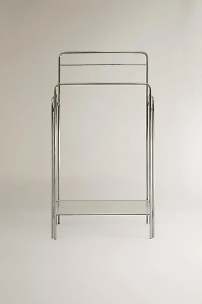 PORTE-SERVIETTES ACIER ET VERRE