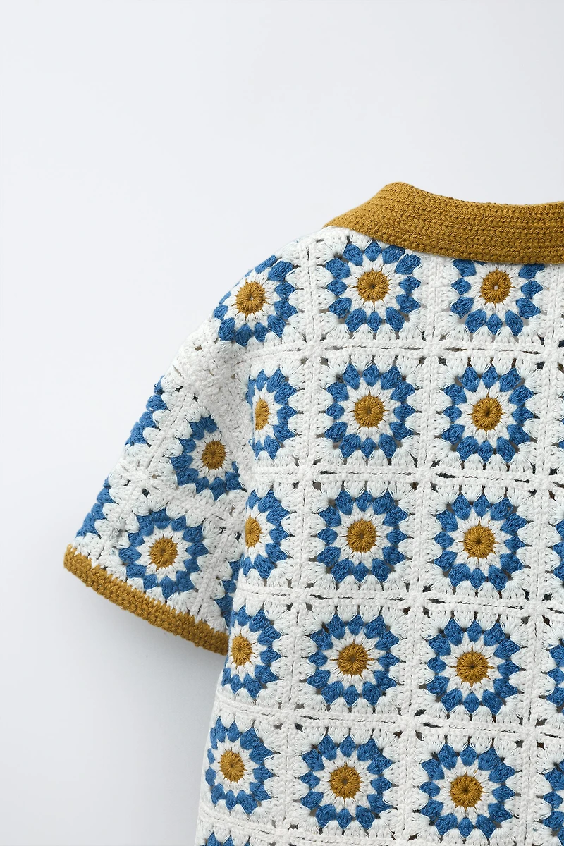 CHEMISE EN MAILLE CROCHET SOLEIL
