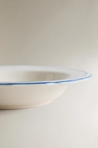 WAVY RIM EARTHENWARE SOUP PLATE