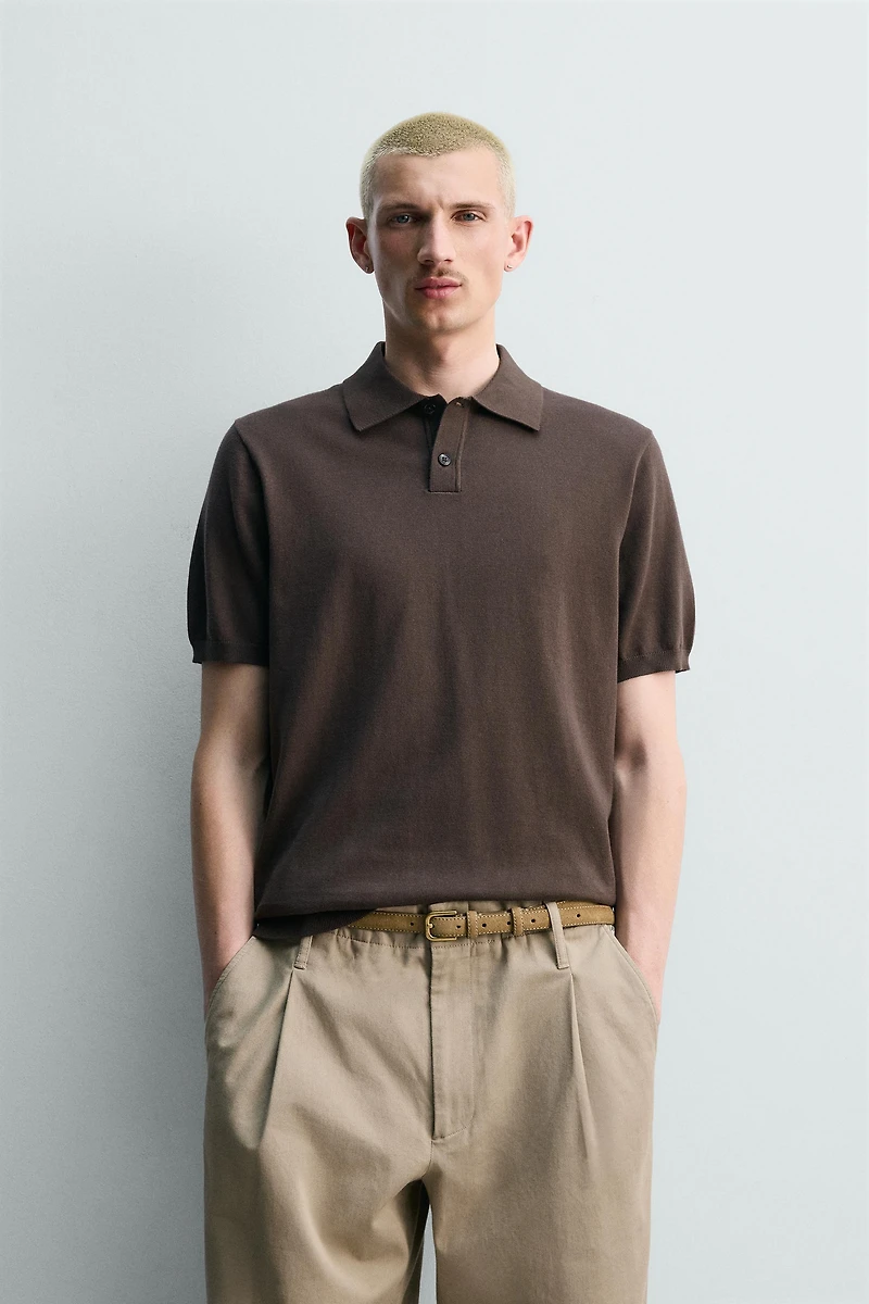 REGULAR FIT KNIT POLO SHIRT