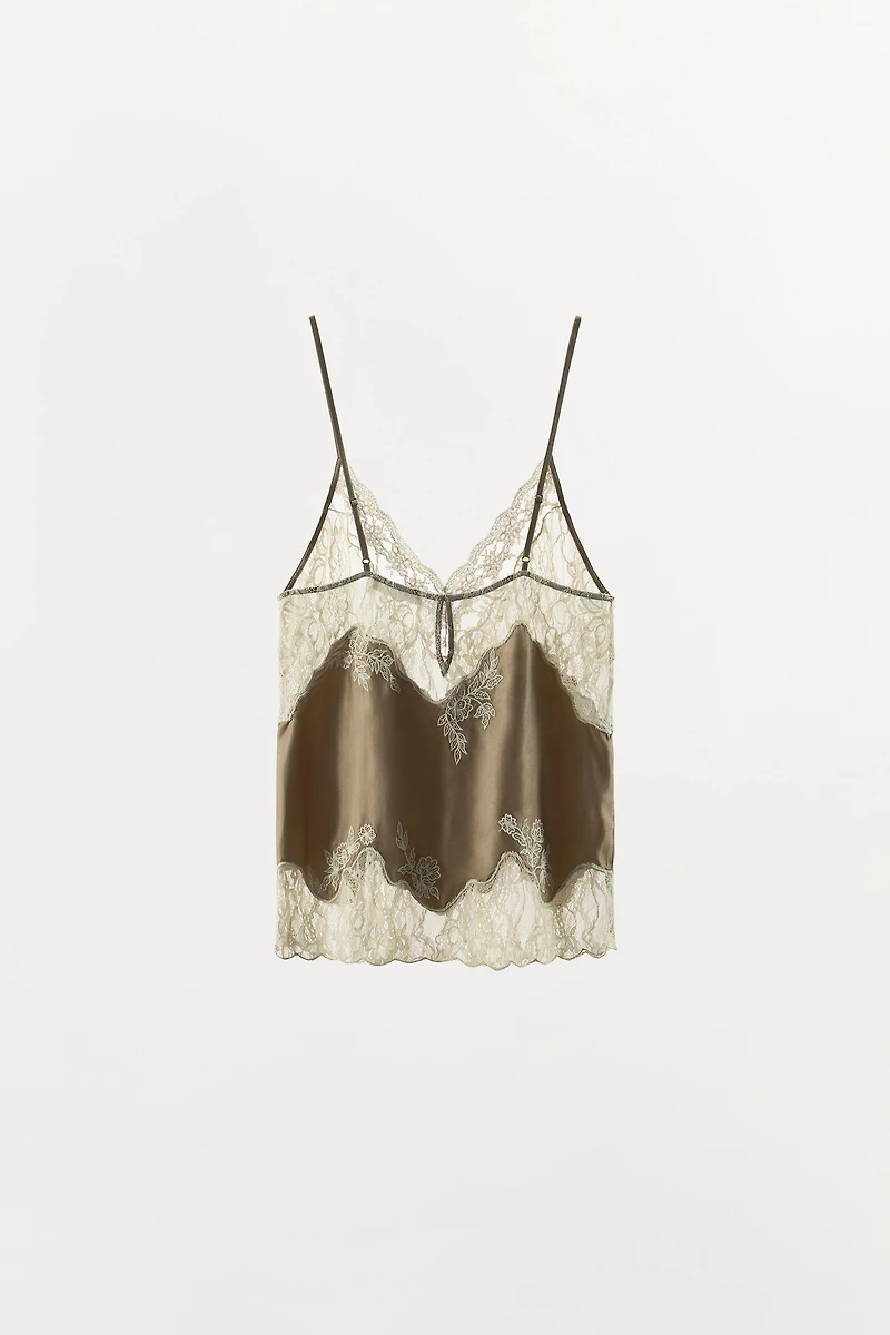 TOP LINGERIE DENTELLE ET FANTAISIE