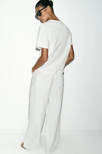 EMBROIDERED TEXT T-SHIRT