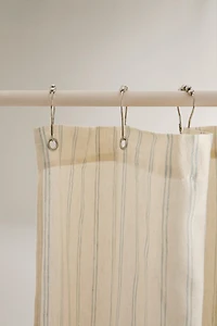 STRIPED LINEN SHOWER CURTAIN