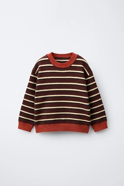 STRIPED KNIT SWEATER