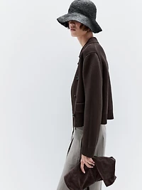 Gilet en maille à double boutonnage 100 % coton