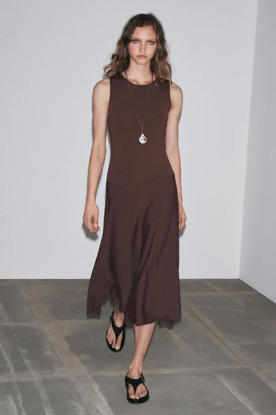 KNIT MIDI DRESS
