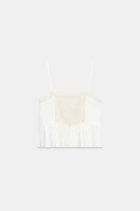EMBROIDERED GAUZE CAMISOLE